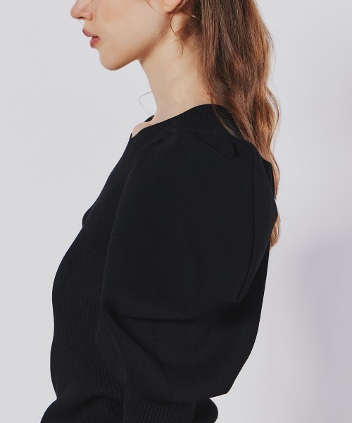 Sov. ニット セーター パフスリーブリブニット レディース : ZOZOTOWN