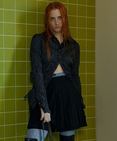 ブラウス シャツ Twisted Pleats Compact Shirt/ツイストプリーツコンパクトシャツ「MAISON SPECIAL/メゾンスペ