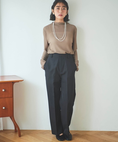 mil パンツ 「5サイズ展開」センタープレスストレートパンツ