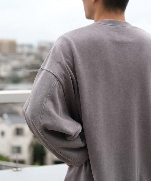 トレーナー スウェット HOOK -select- ベーシックウォッシュ袖切り替え