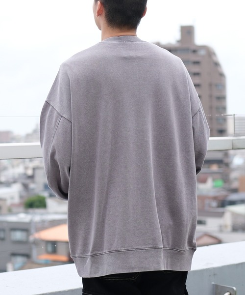 トレーナー スウェット HOOK -select- ベーシックウォッシュ袖切り替え