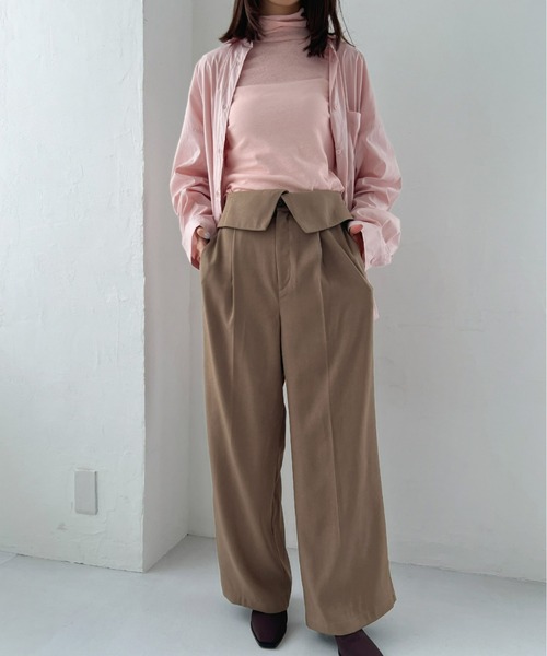 tシャツ バックオープンプルオーバー レディース Demi-Luxe BEAMS tシャツ バックオープン パイル プルオーバー
