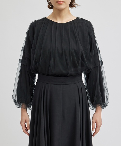 ロペ（ROPE’）/チュールレイヤードブラウスライクカットソー ROPE'（ロペ） tシャツ チュールレイヤードブラウスライクカットソー