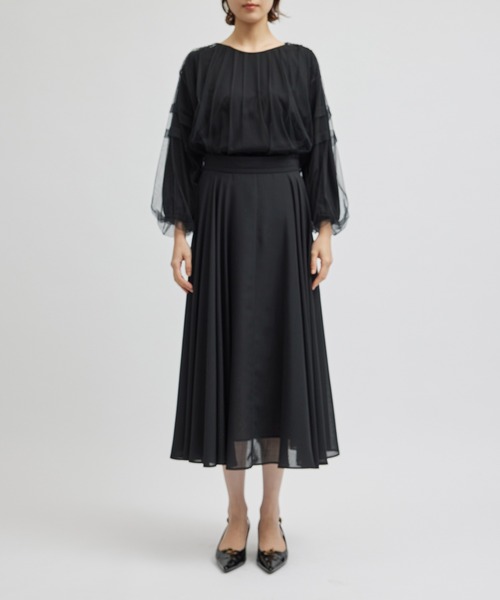 ROPE'（ロペ） tシャツ チュールレイヤードブラウスライクカットソー