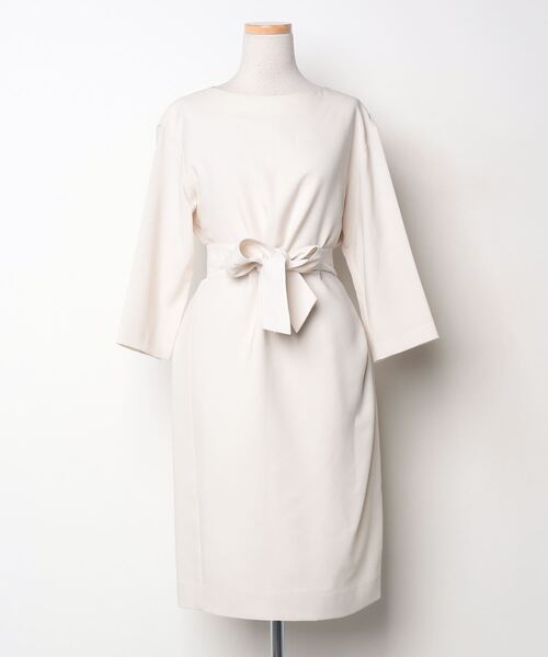 23区」 7分袖ワンピース 38 ホワイト レディース : 86878461  