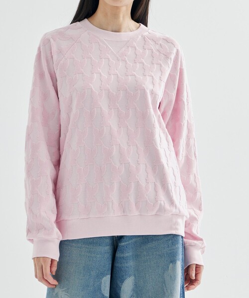 トレーナー スウェット 「MASU/エムエーエスユー」ANGEL PILE JACQUARD SWEATSHIRT レディース