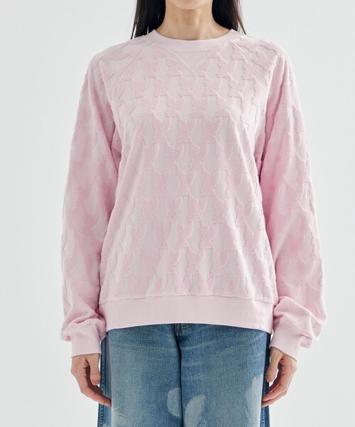 トップス MASU Angel Pile Jacquard Sweatshirt MASU Angel Pile Jacquard Sweatshirt BLACK _ FASCINATE Osaka