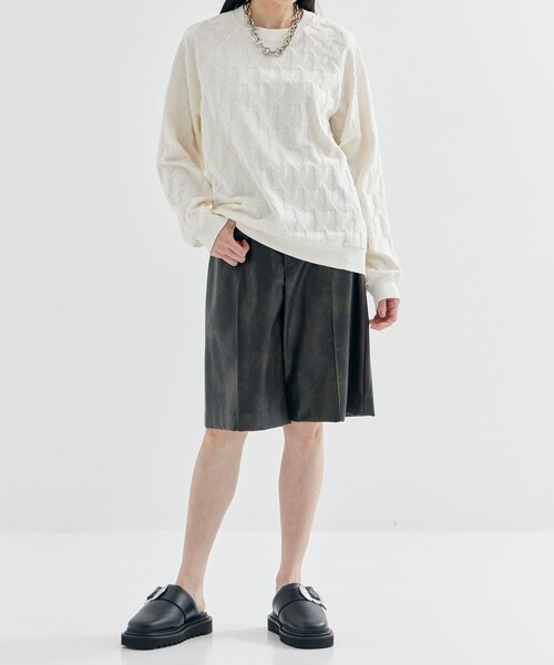トップス MASU Angel Pile Jacquard Sweatshirt MASU Angel Pile Jacquard Sweatshirt BLACK _ FASCINATE Osaka