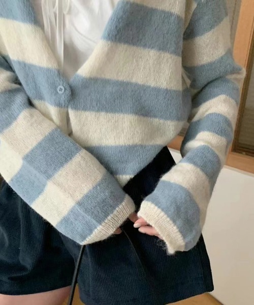 カーディガン ボーダーカーディガン レディース : ZOZOTOWN