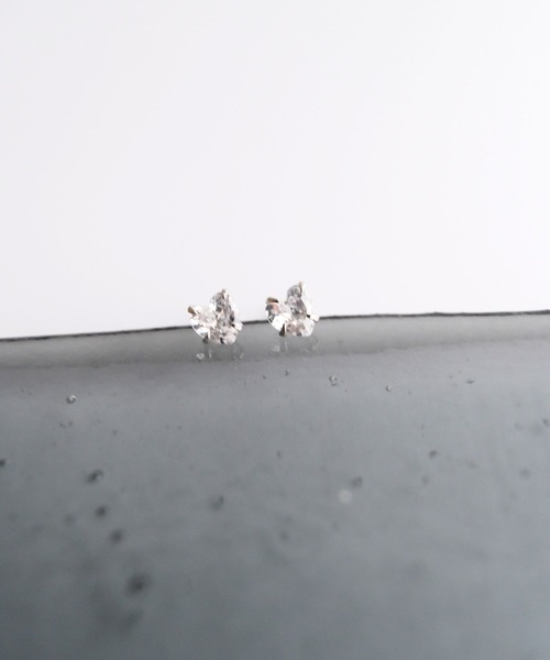 CERCA ピアス SARINOHANA/ハートピアス/silver925/キュービック