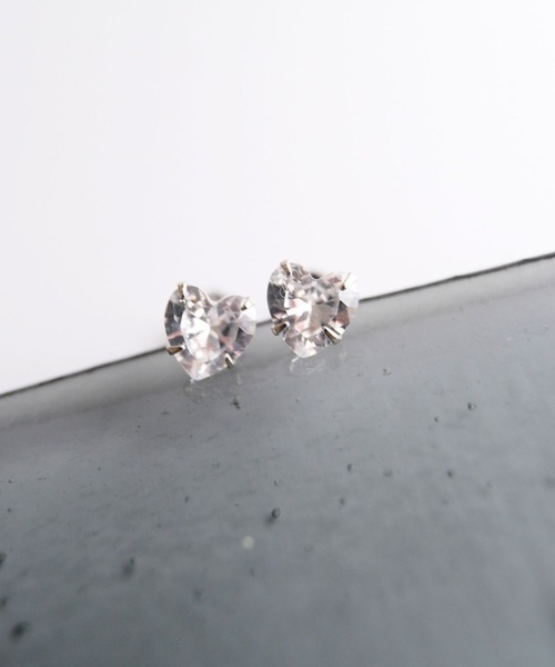 CERCA ピアス SARINOHANA/ハートピアス/silver925/キュービック