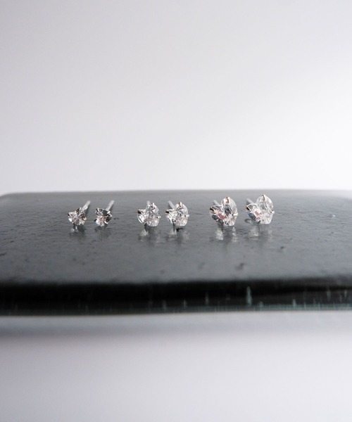 northe cross ハートピアス　925 CERCA ピアス SARINOHANA/ハートピアス/silver925/キュービック