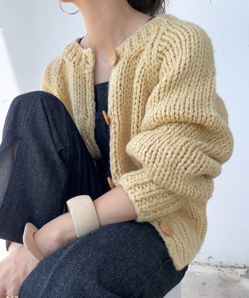 I-SOOK ニット セーター ハンドニットウールブレンド