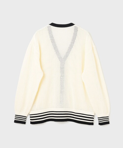 Diagram カーディガン メッシュラインニットカーディガン レディース