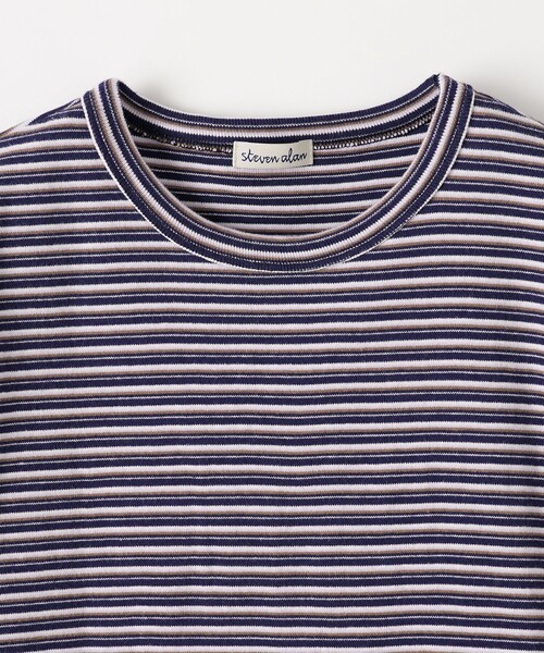 つ*き様 新品未使用 Steven Alan コットンボーダーTシャツ STEVEN ALAN tシャツ 「Steven Alan」コットン ボーダー Tシャツ