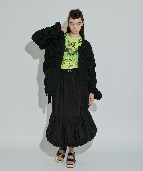 ブルゾン アウター シャーリングダブルジップブルゾン レディース