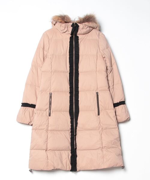 LANVIN en Bleu」 ダウンコート 38 ベージュ レディース