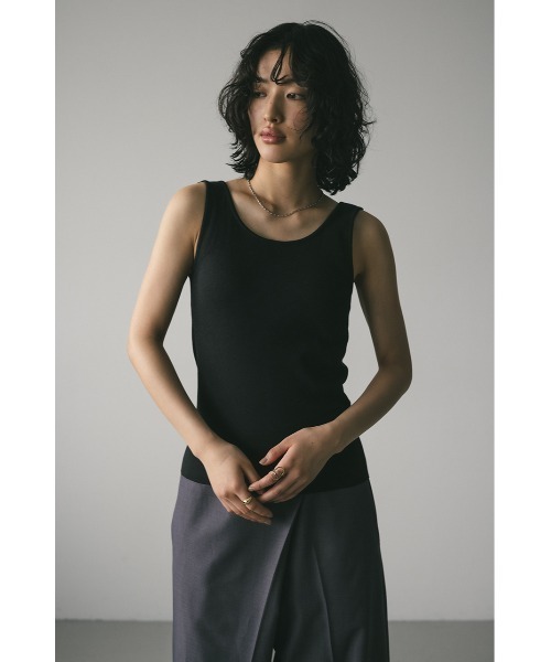 STYLEMIXER タンクトップ ノースリーブ カップ付きバック