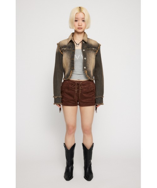 LAGUAGEM CUT OFF COMPACT デニムジャケット LAGUA GEM | CUT OFF COMPACT デニムジャケット (デニム