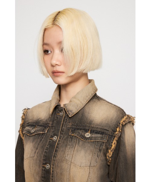 LAGUA GEM デニムジャケット gジャン CUT OFF COMPACT