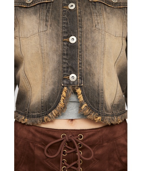 LAGUA GEM デニムジャケット gジャン CUT OFF COMPACT