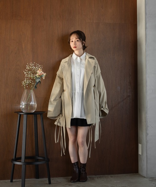 mideal】 multway short trench coat