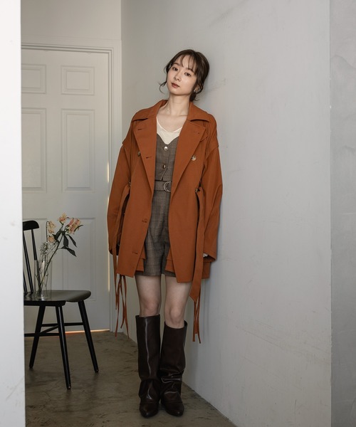 mideal トレンチコート コート multiway short trench coat