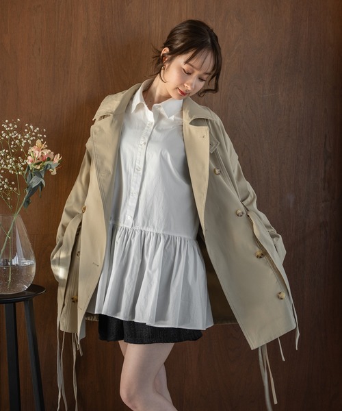 multiway short trench coat /ショートトレンチコート mideal トレンチコート コート multiway short trench coat