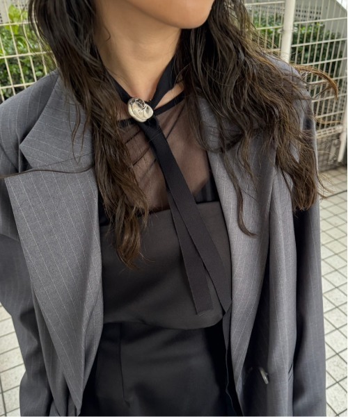 Ameri（アメリ） チョーカー CONSTRUCTIVE OVAL RIBBON CHOKER 