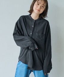 ブラウス シャツ リネンレーヨンバンドカラーシャツ レディース｜ZOZOTOWN Yahoo!店