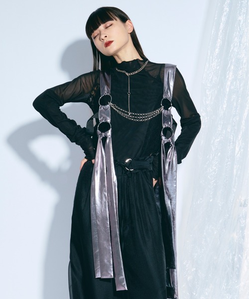 Ezick elegant lace docking シアーレースキリカエトップス レディース
