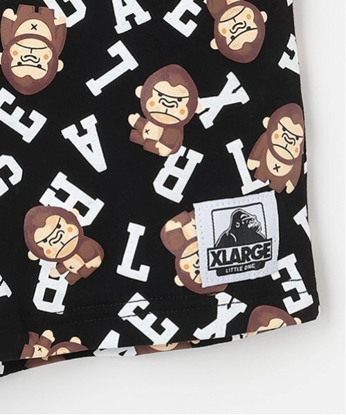 XLARGE KIDS パンツ 総柄ファニーゴリラショートパンツ キッズ