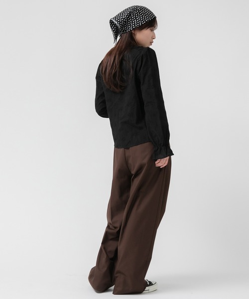 ブラウス シャツ レース刺繍リボンブラウス / ボレロ フリル レディース HEILIS ブラウス シャツ レース刺繍リボンブラウス / ボレロ