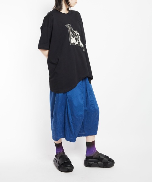 gomme レディースパンツ gomme パンツ スターエンブロ ウェイブパンツ レディース