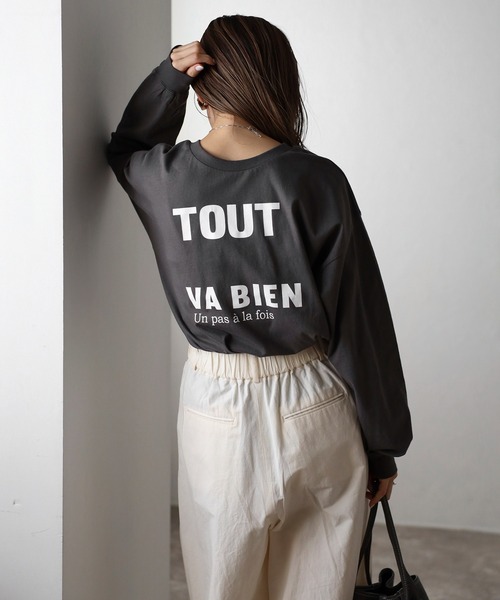 Bonjour Sagan（ボンジュールサガン） tシャツ 前後2WAYクルーネック