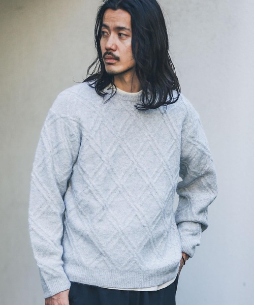 「URBAN RESEARCH Sonny Label」 長袖ニット MEDIUM オレンジ メンズ_画像2