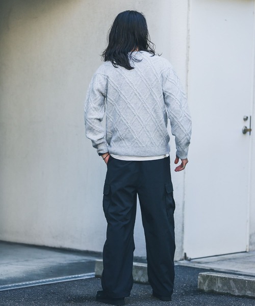 「URBAN RESEARCH Sonny Label」 長袖ニット MEDIUM オレンジ メンズ_画像4