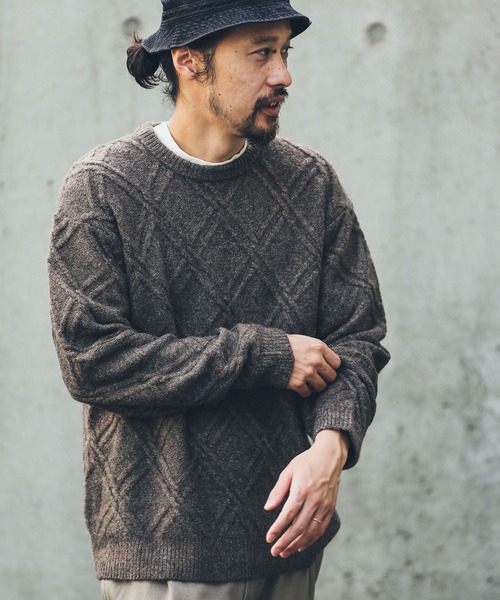 「URBAN RESEARCH Sonny Label」 長袖ニット MEDIUM オレンジ メンズ_画像8