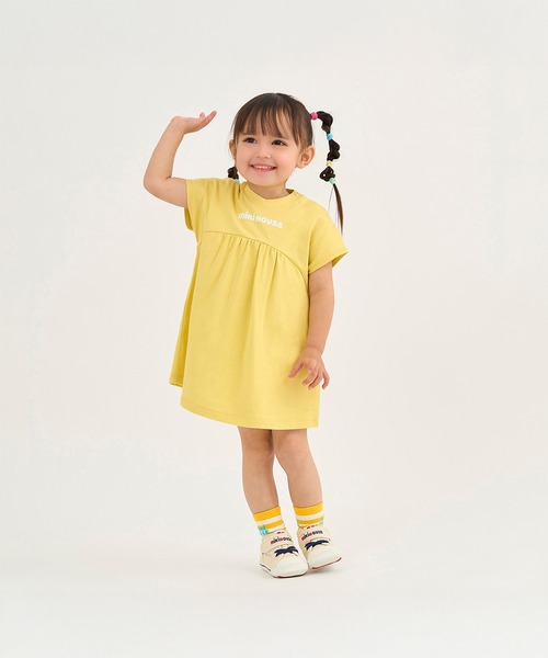 MIKI HOUSE（ミキハウス） ワンピース 「WEB限定」バックロゴ半袖