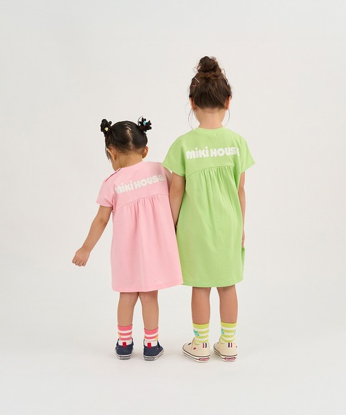 MIKI HOUSE（ミキハウス） ワンピース 「WEB限定」バックロゴ半袖