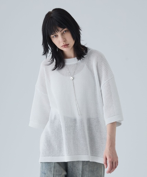 Lui's セーター ニット クロスメッシュニット メンズ レディース