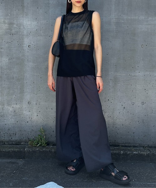 ニット セーター シースルーNSニット レディース CIEL'AIR ニット セーター シースルーNSニット レディース