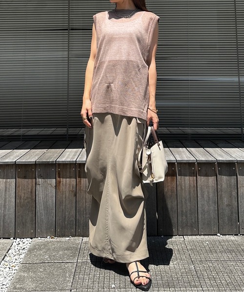 ニット セーター 「CIEL'AIR」IRREGULAR SHEER TOPS レディース CIEL'AIR ニット セーター シースルーNSニット レディース