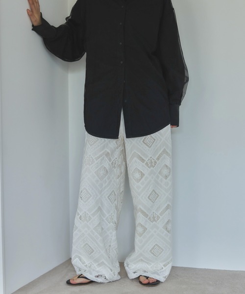 feepur パンツ 「TALLサイズあり」レースパンツ レディース