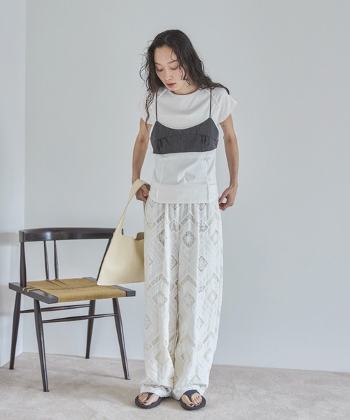 【新品】drugstore's♡レースこお花がオシャレなゆったりパンツ♡Ｆサイズ FREAK'S STORE｜フラワーレースパンツ 25SS | Rakuten Fashion