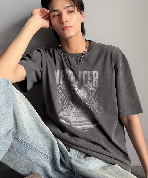 Classical Origin tシャツ ピグメント加工マットグラフィック柄Tシャツ