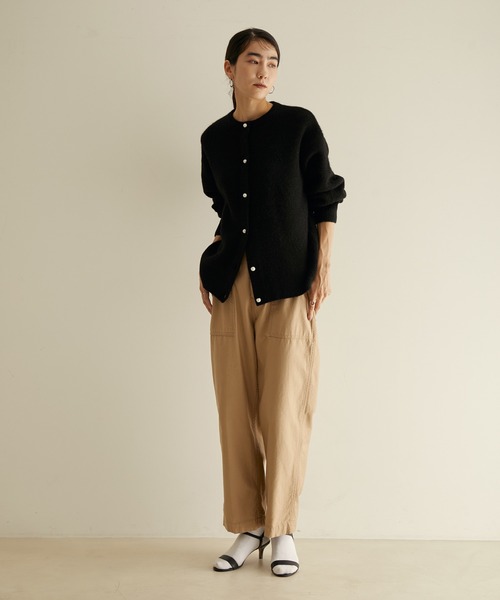 「SALON adam et rope'」 ニットカーディガン FREE ブラック レディース_画像2