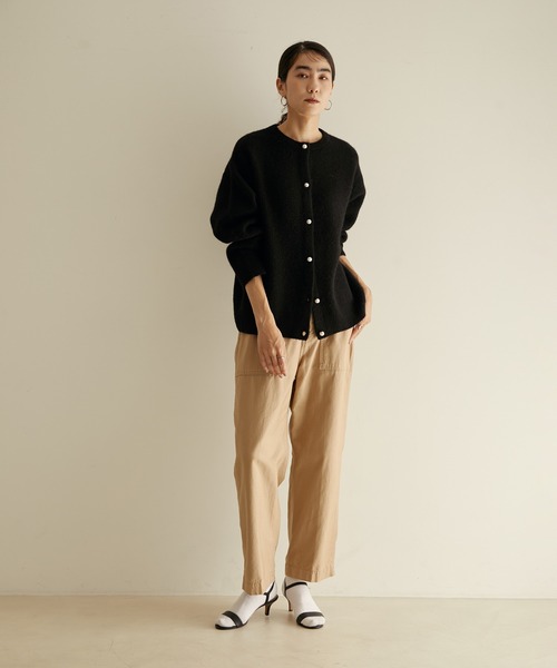 「SALON adam et rope'」 ニットカーディガン FREE ブラック レディース_画像6