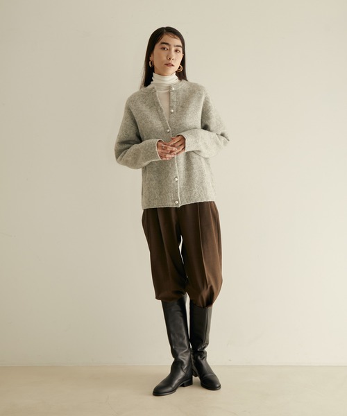 「SALON adam et rope'」 ニットカーディガン FREE ブラック レディース_画像8