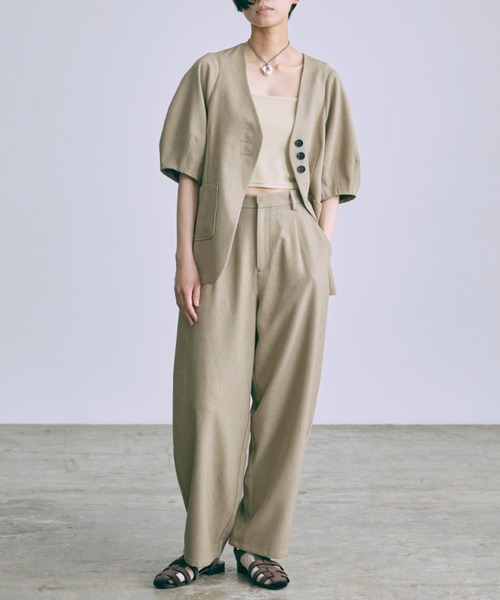 セットアップ Half Sleeve Jacket Set Up レディース